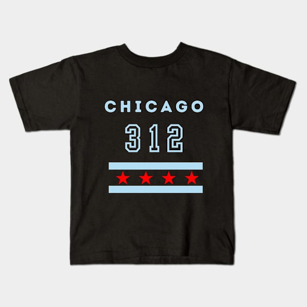 Chicago 312 Kids T-Shirt by Plus Size in Chicago